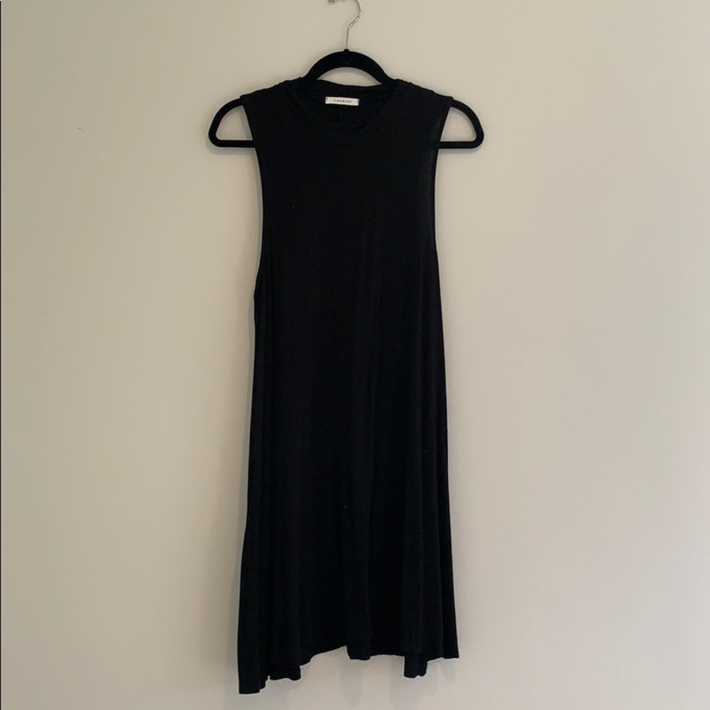 Black high neck beach cover up